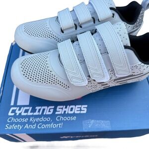 Kyedoo Cycling Shoes Women EU 38 w/ Cleats SPD-SL Compatible White New in Box